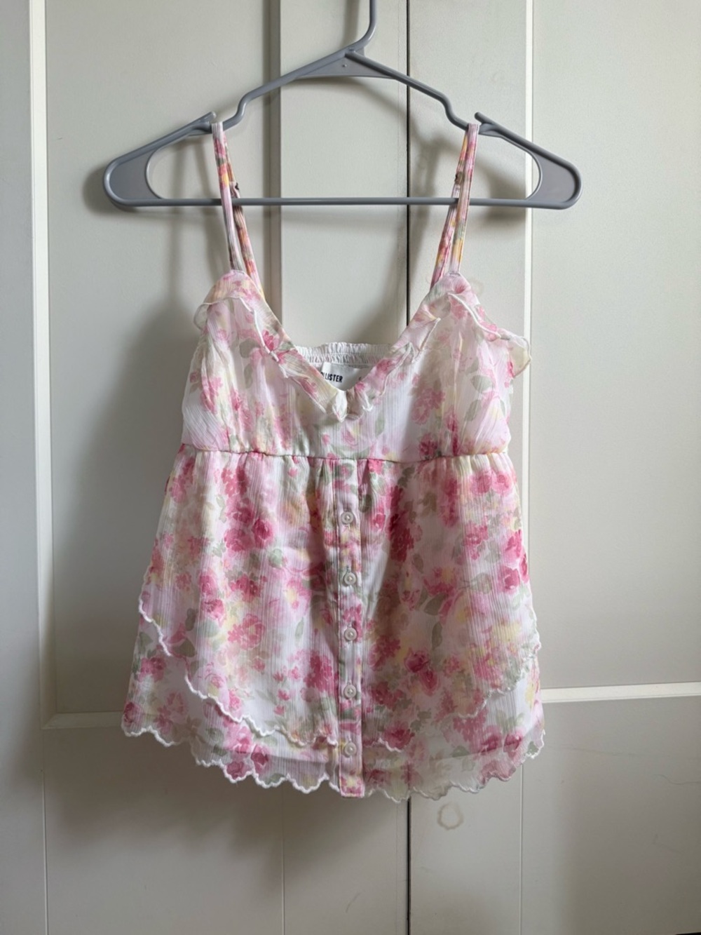Hollister babydoll floral top